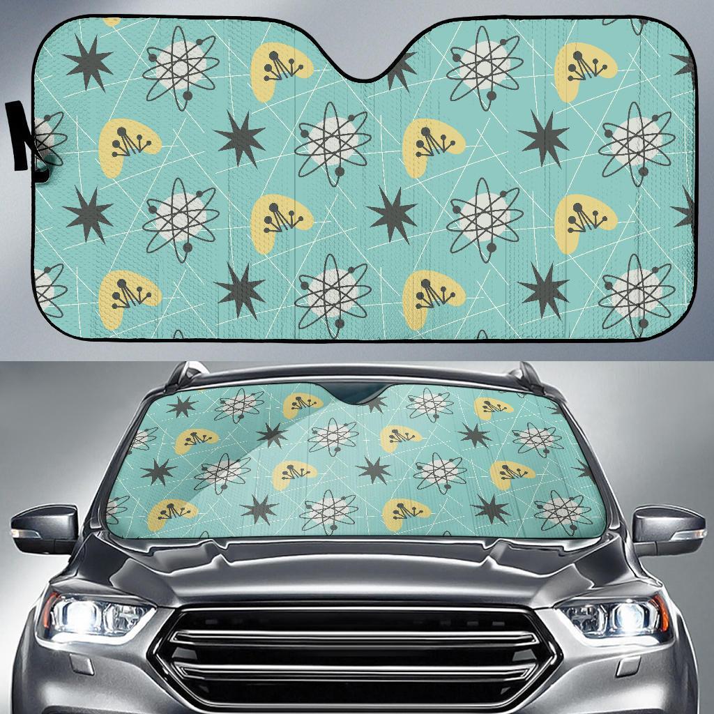 Atom Science Pattern Print Car Sun Shade-grizzshop