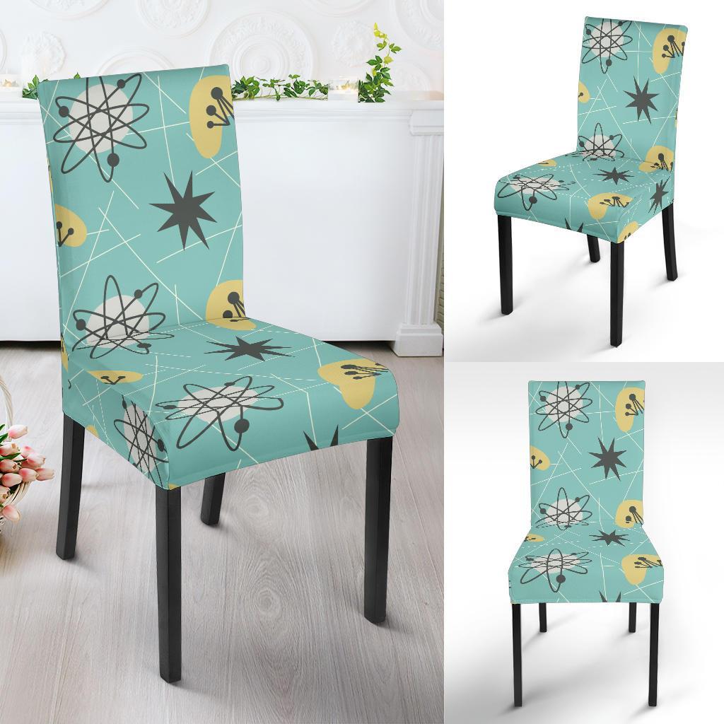 Atom Science Pattern Print Chair Cover-grizzshop