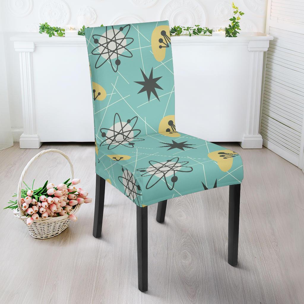 Atom Science Pattern Print Chair Cover-grizzshop