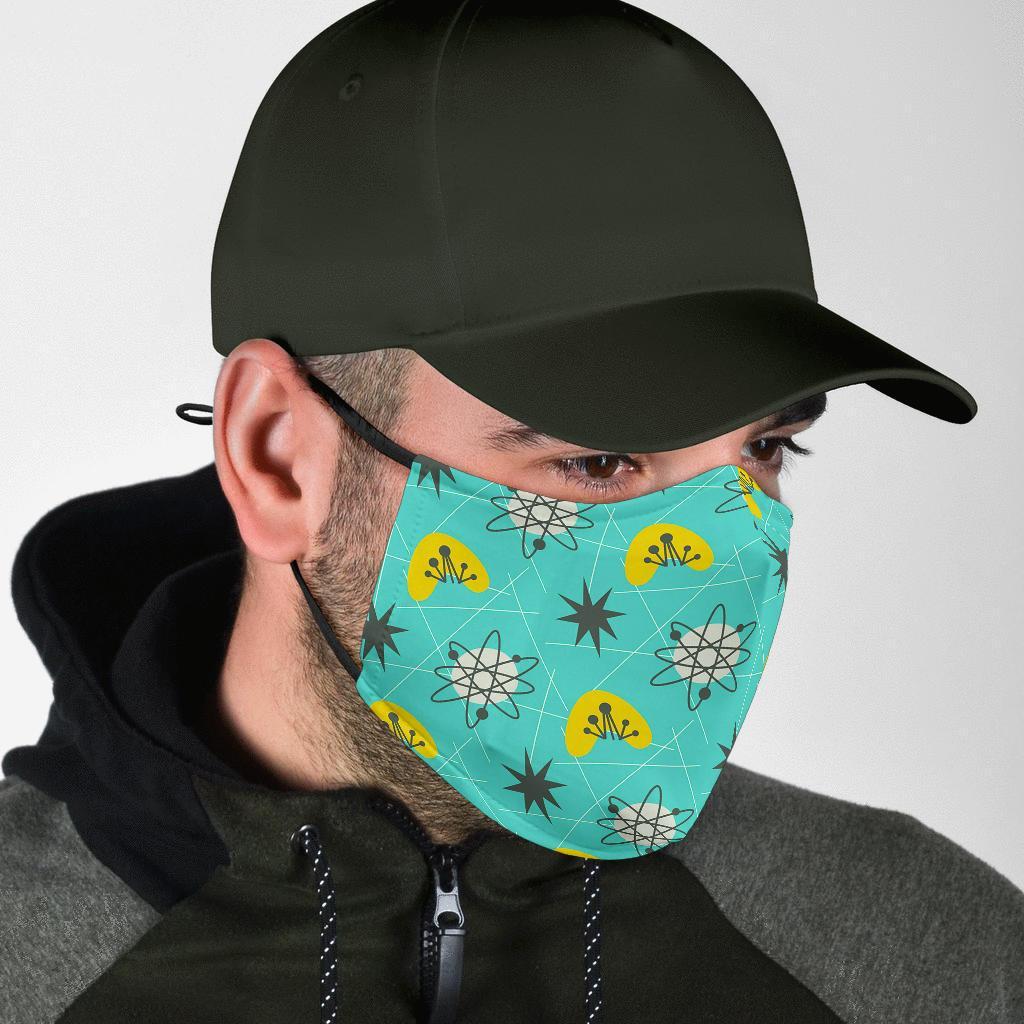 Atom Science Pattern Print Face Mask-grizzshop