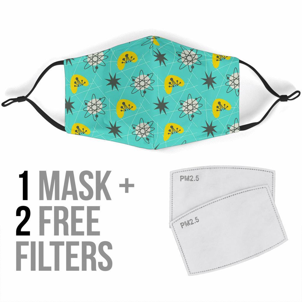 Atom Science Pattern Print Face Mask-grizzshop