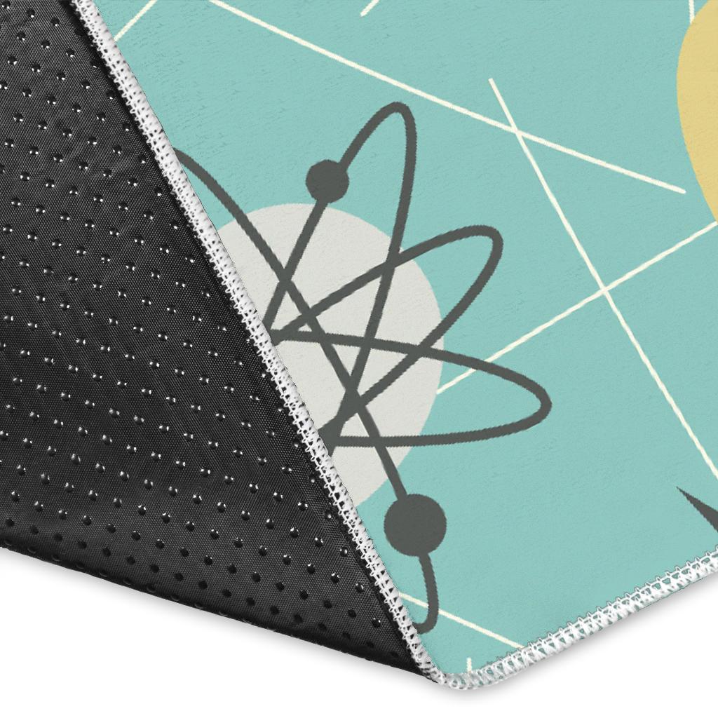 Atom Science Pattern Print Floor Mat-grizzshop