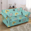 Atom Science Pattern Print Loveseat Cover-grizzshop