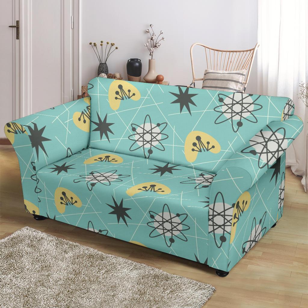 Atom Science Pattern Print Loveseat Cover-grizzshop