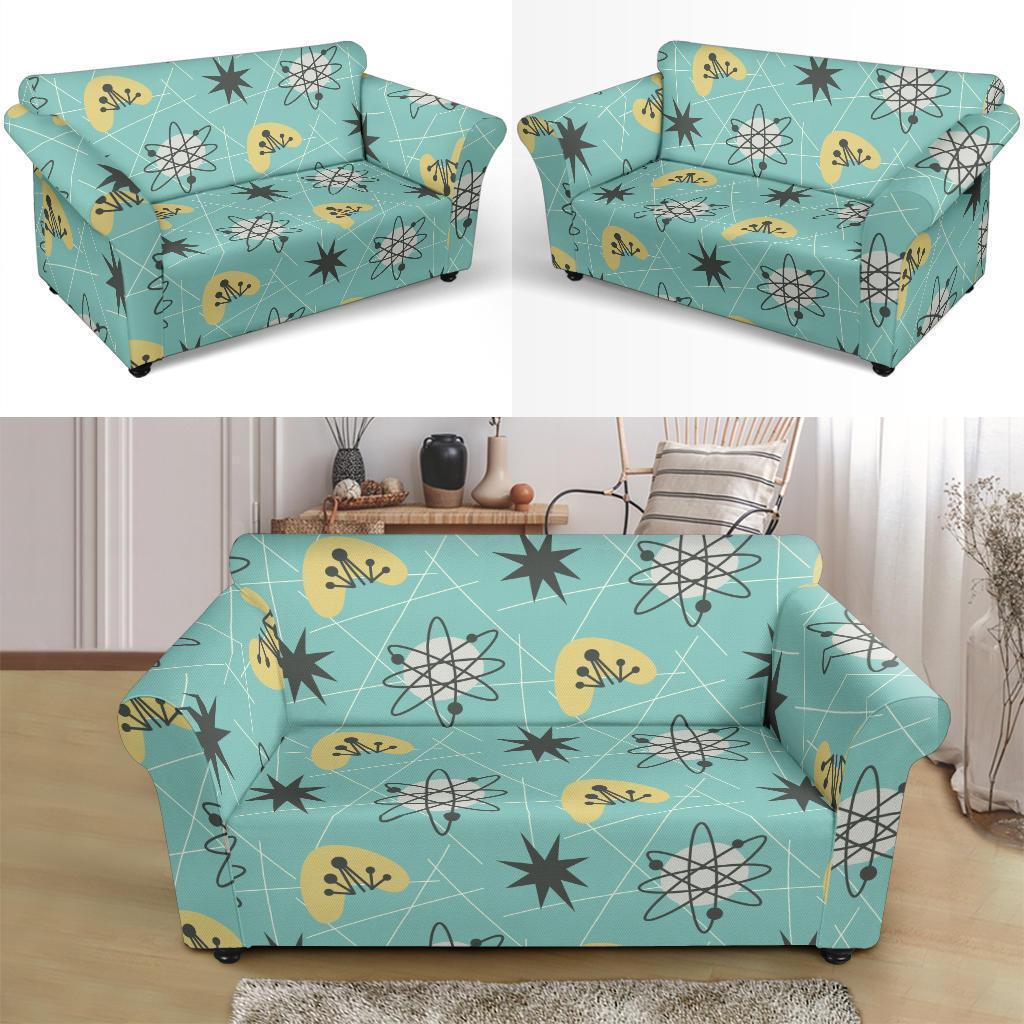 Atom Science Pattern Print Loveseat Cover-grizzshop