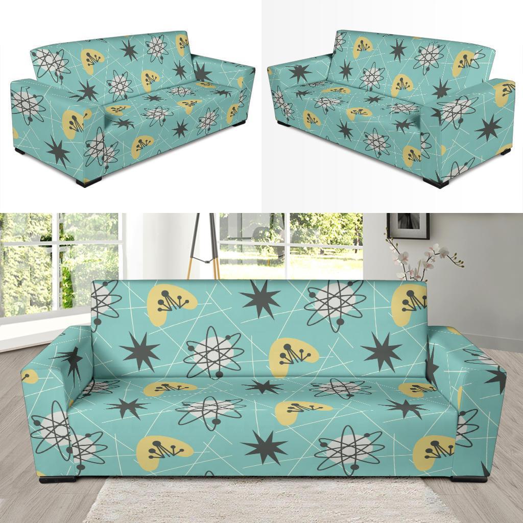 Atom Science Pattern Print Sofa Covers-grizzshop