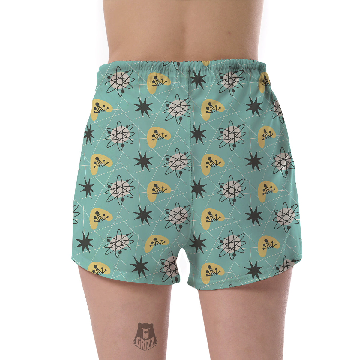 Atom Science Pattern Print Women's Shorts-grizzshop