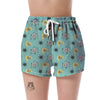 Atom Science Pattern Print Women's Shorts-grizzshop