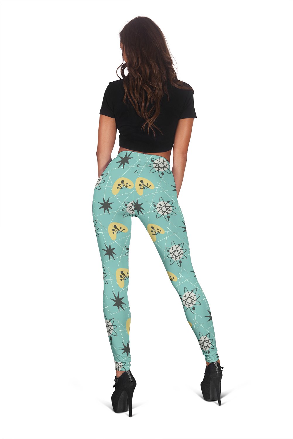 Atom Science Print Pattern Women Leggings-grizzshop