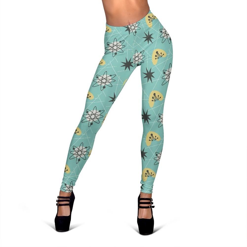 Atom Science Print Pattern Women Leggings-grizzshop