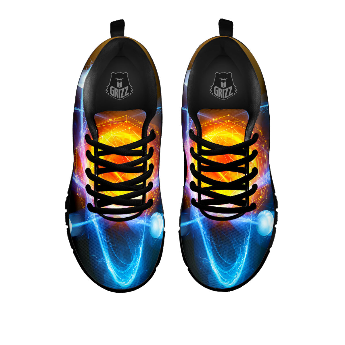 Atomic Structure Print Black Sneaker-grizzshop