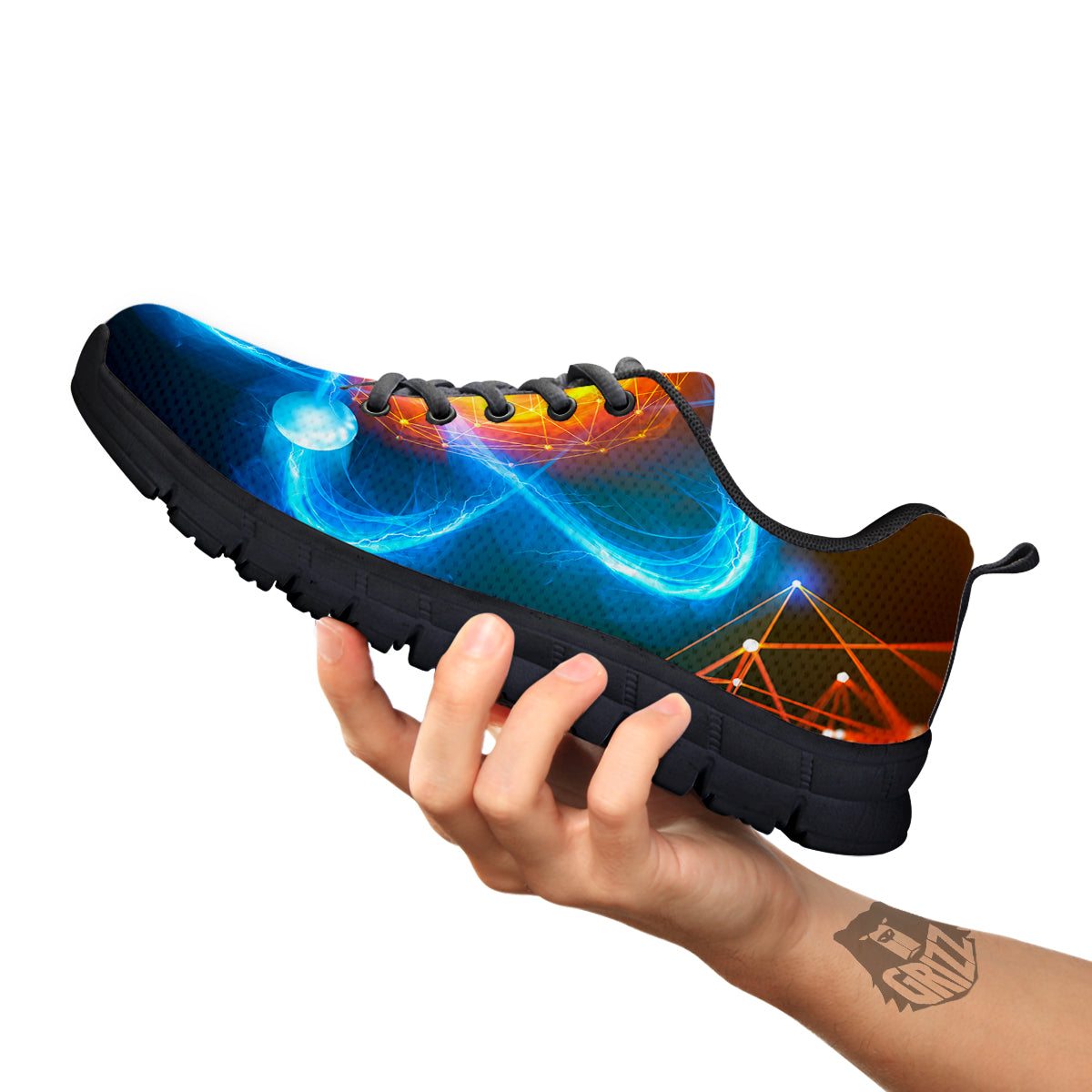 Atomic Structure Print Black Sneaker-grizzshop
