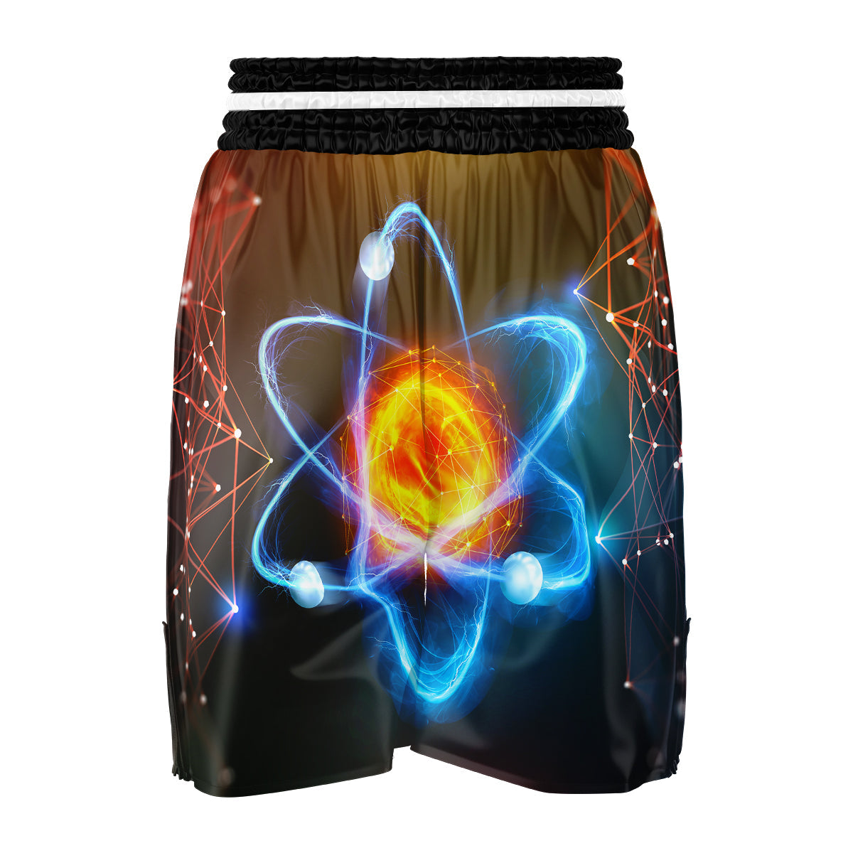 Atomic Structure Print Boxing Shorts-grizzshop