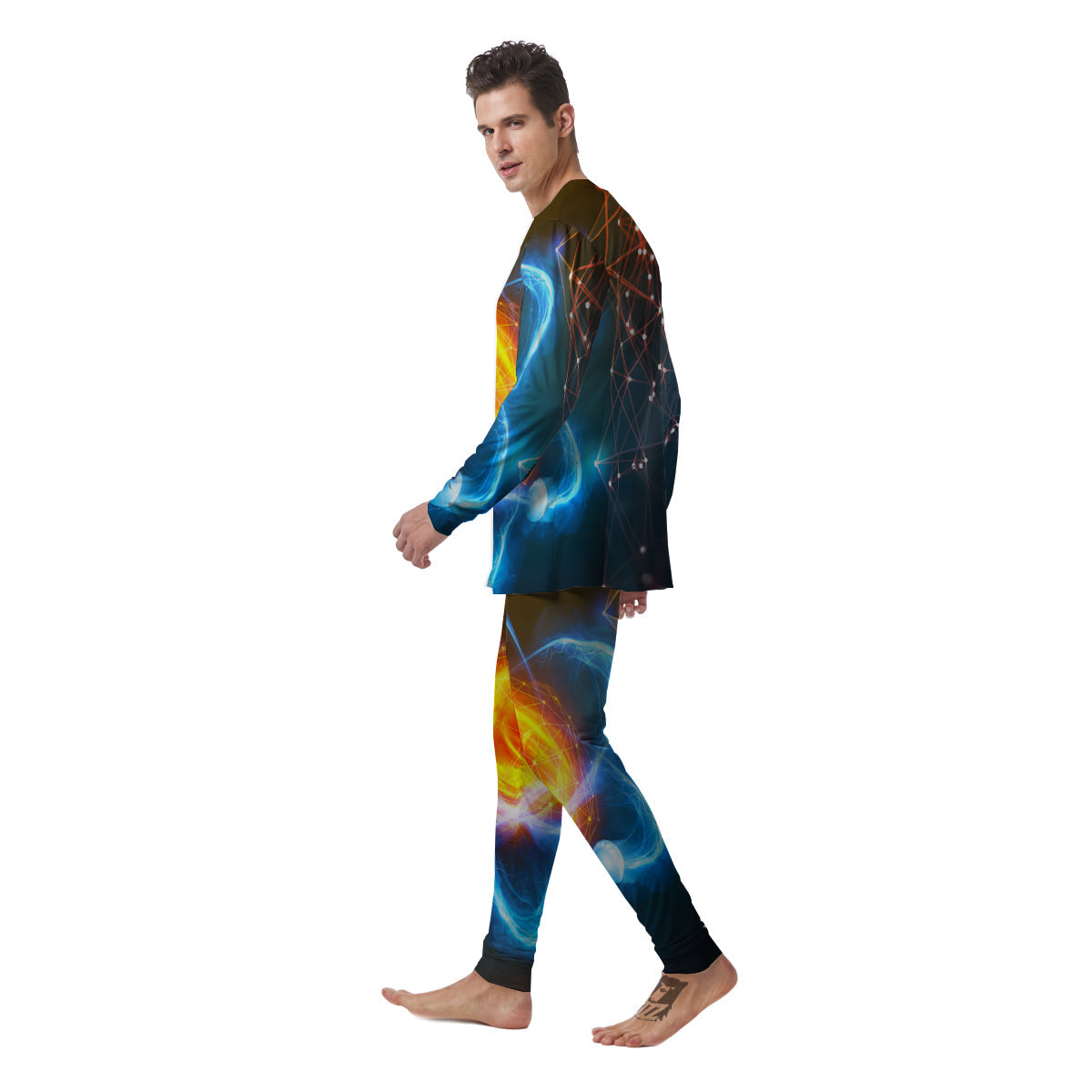 Atomic Structure Print Men's Pajamas-grizzshop