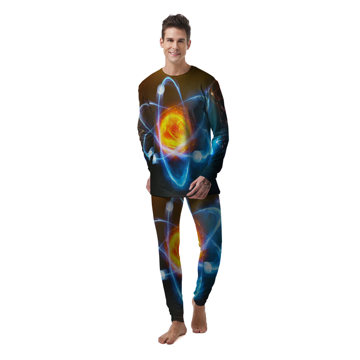 Atomic Structure Print Men's Pajamas-grizzshop