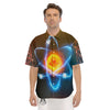 Atomic Structure Print Men's Short Sleeve Shirts-grizzshop