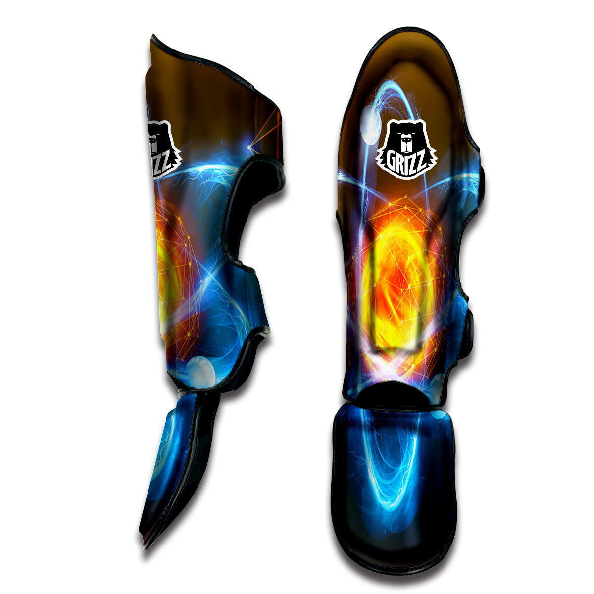 Atomic Structure Print Muay Thai Shin Guards-grizzshop