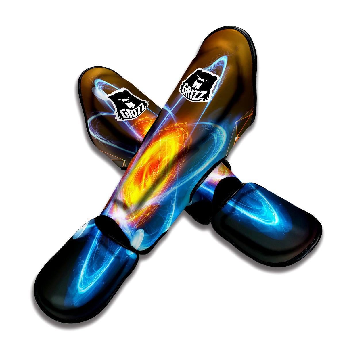 Atomic Structure Print Muay Thai Shin Guards-grizzshop