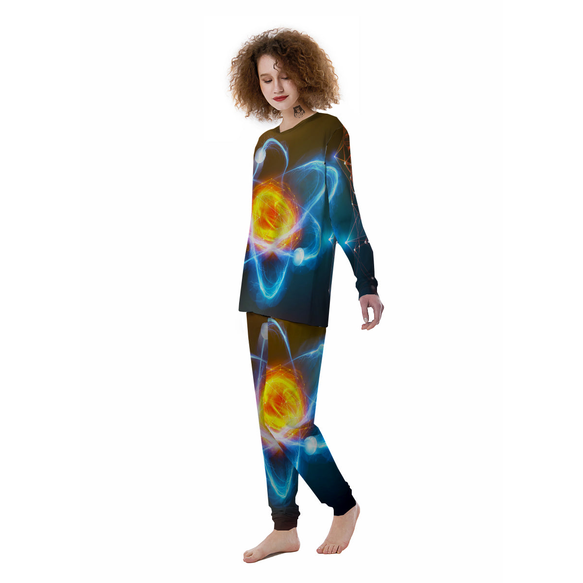 Atomic Structure Print Women's Pajamas-grizzshop