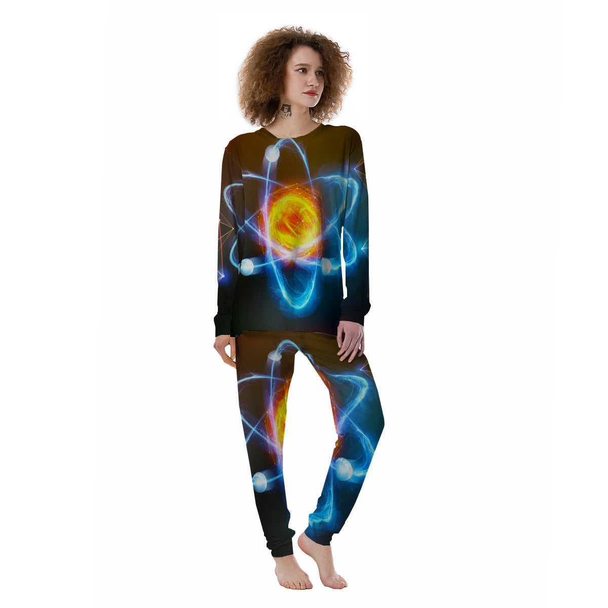 Atomic Structure Print Women's Pajamas-grizzshop