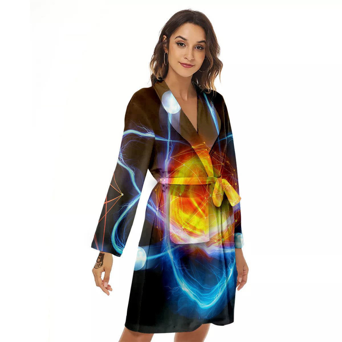 Atomic Structure Print Women's Robe-grizzshop