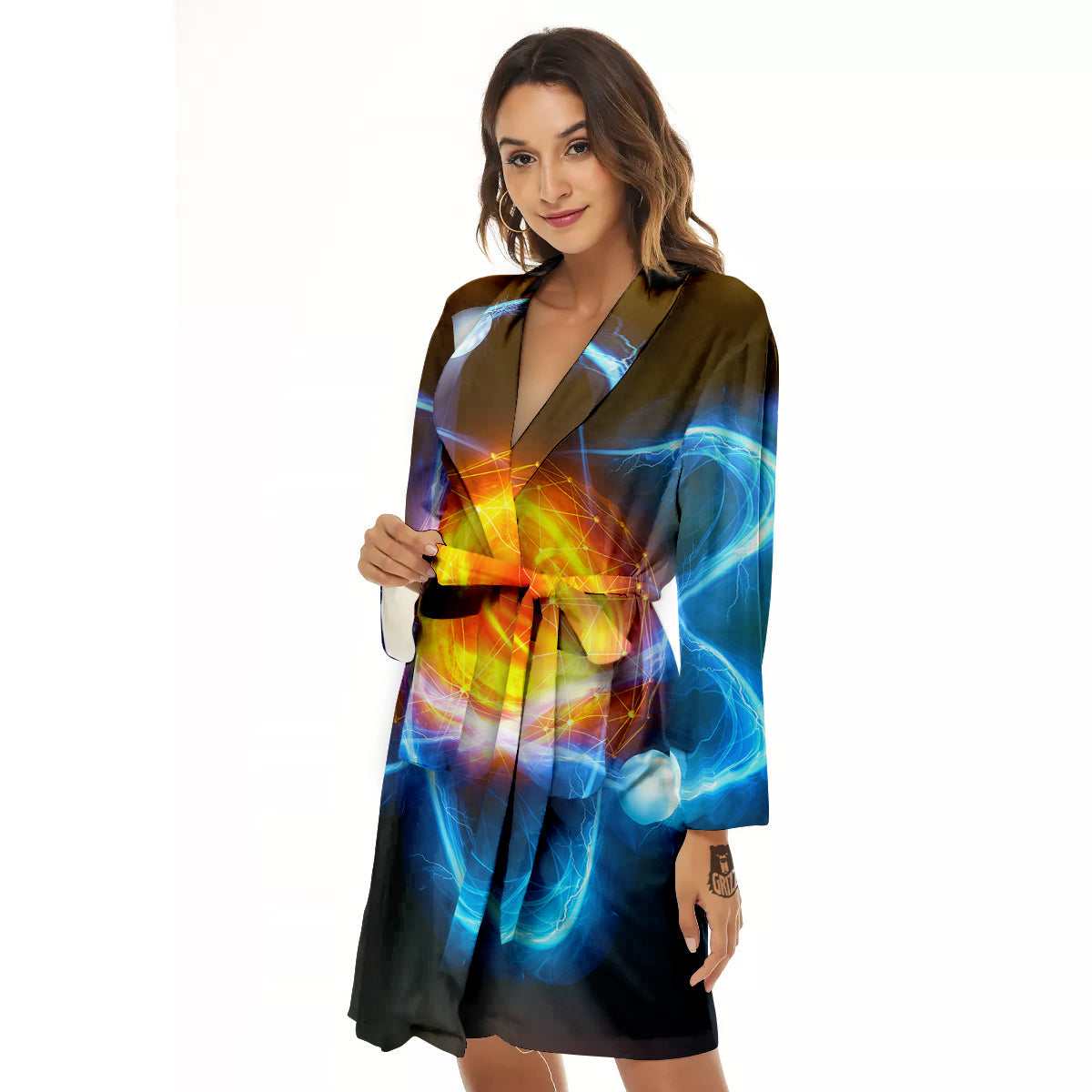 Atomic Structure Print Women's Robe-grizzshop