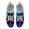 Aura Nine Chakras Print White Athletic Shoes-grizzshop