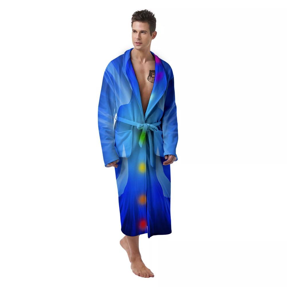 Aura Seven Chakras Print Men's Robe-grizzshop
