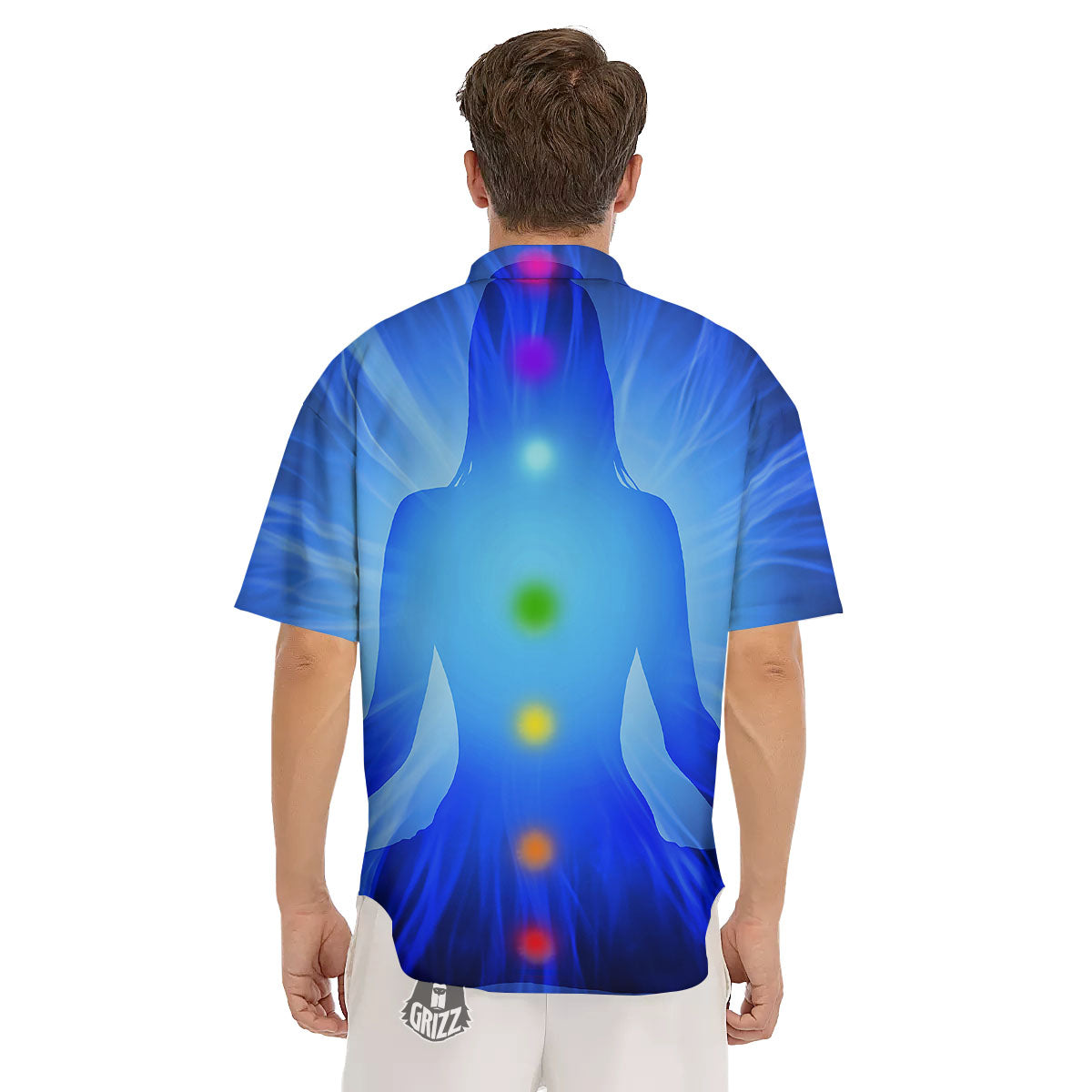 Aura Seven Chakras Print Men's Short Sleeve Shirts-grizzshop