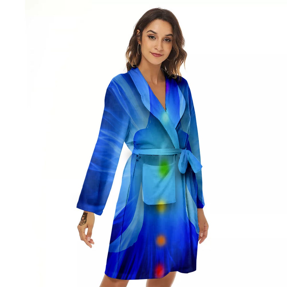 Aura Seven Chakras Print Women's Robe-grizzshop