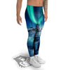 Aurora Borealis Blue Print Men's Leggings-grizzshop