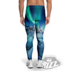 Aurora Borealis Blue Print Men's Leggings-grizzshop