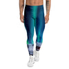 Aurora Green Northern Lights Print Men's Leggings-grizzshop