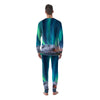 Aurora Green Northern Lights Print Men's Pajamas-grizzshop