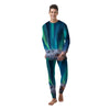 Aurora Green Northern Lights Print Men's Pajamas-grizzshop