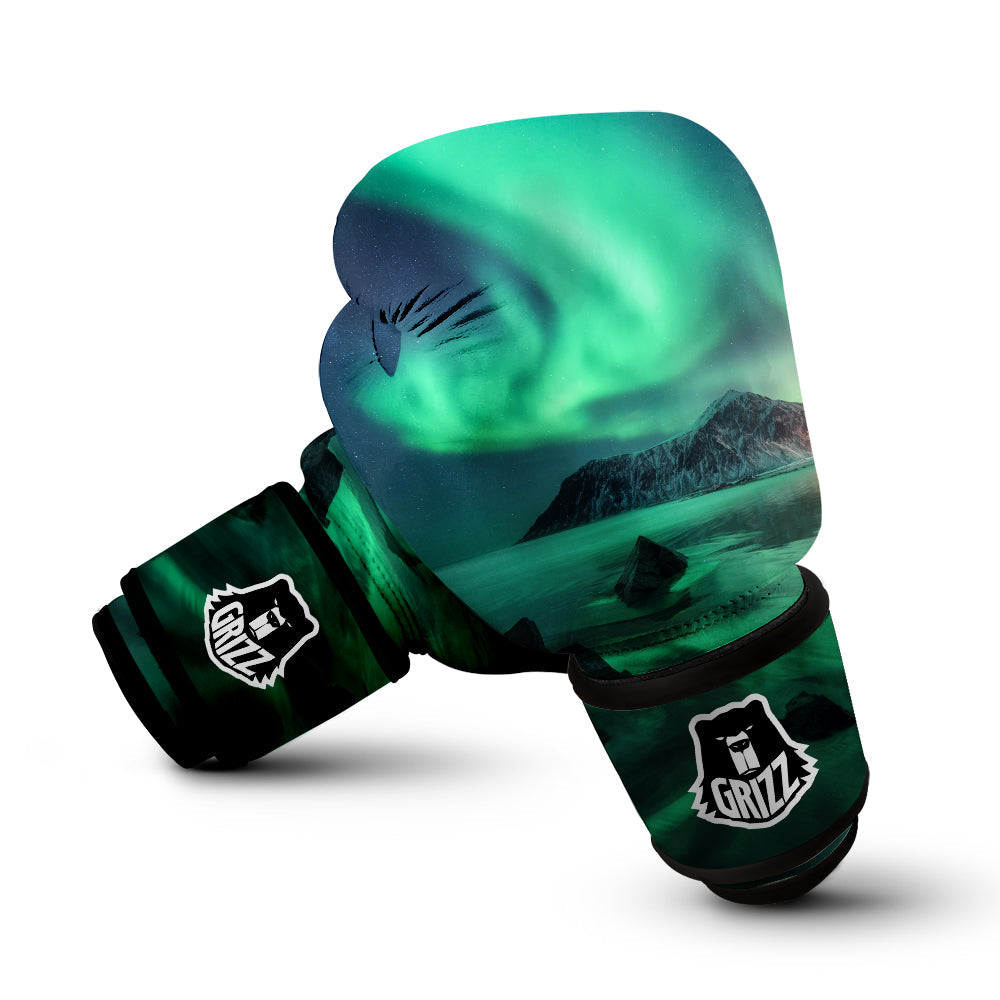 Aurora Northern Lights Print Boxing Gloves-grizzshop