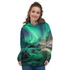 Aurora Northern Lights Print Women's Hoodie-grizzshop