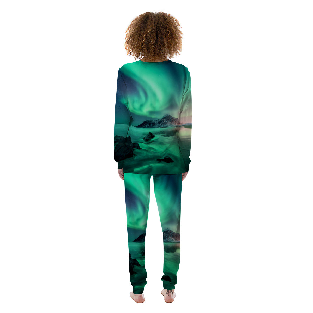 Aurora Northern Lights Print Women's Pajamas-grizzshop