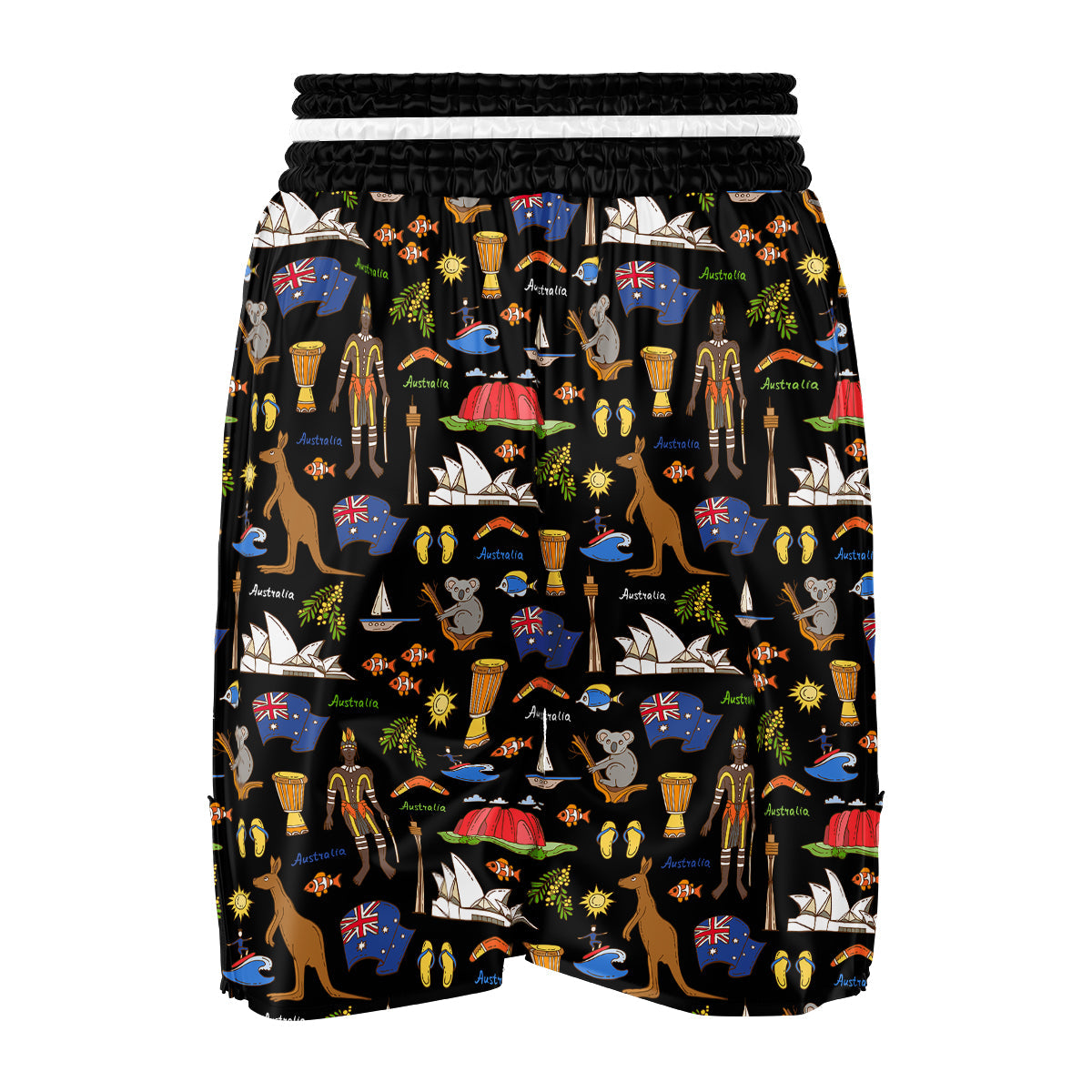 Australia Theme Print Pattern Boxing Shorts-grizzshop