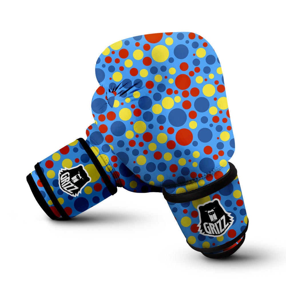 Autism Awareness Dots Color Print Pattern Boxing Gloves-grizzshop