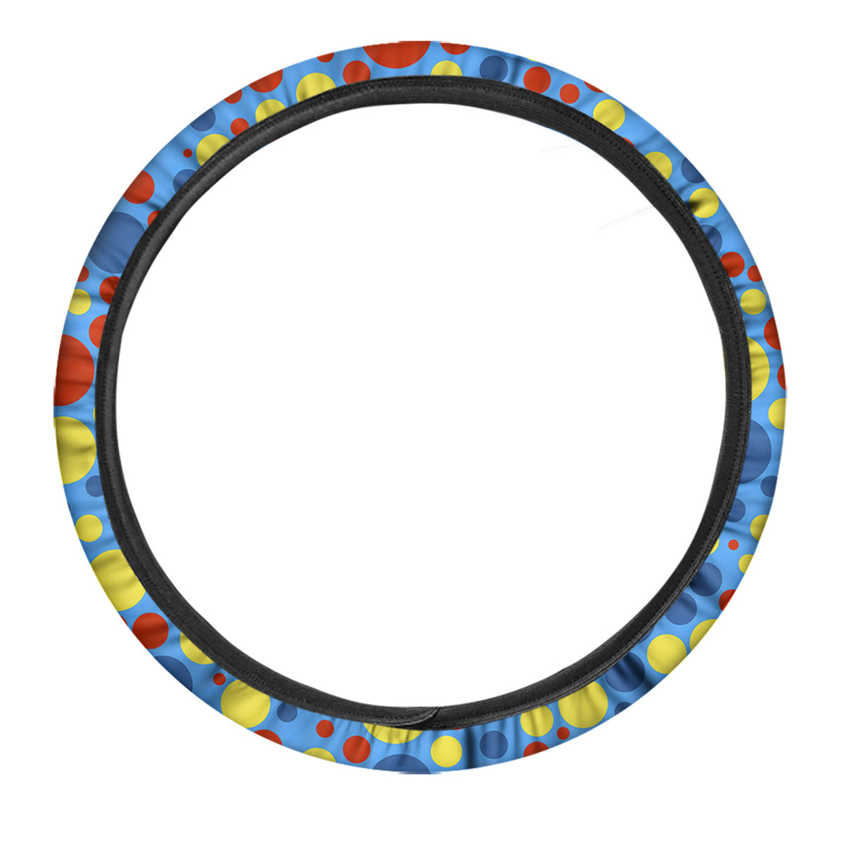 Autism Awareness Dots Color Print Pattern Car Steering Wheel Cover-grizzshop