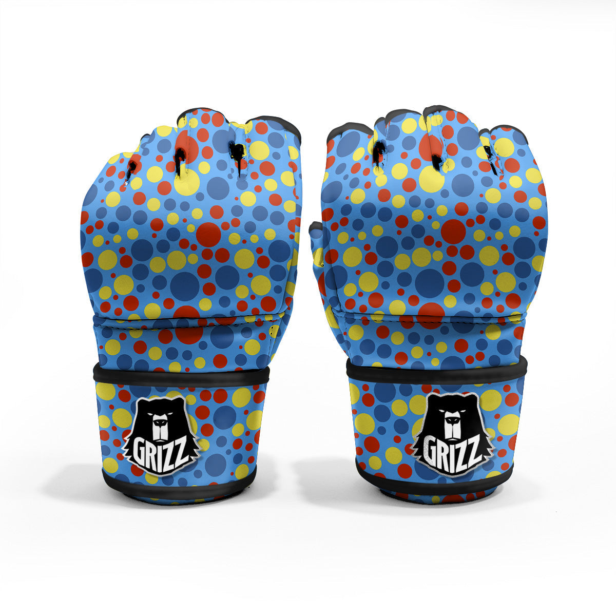 Autism Awareness Dots Color Print Pattern MMA Gloves-grizzshop