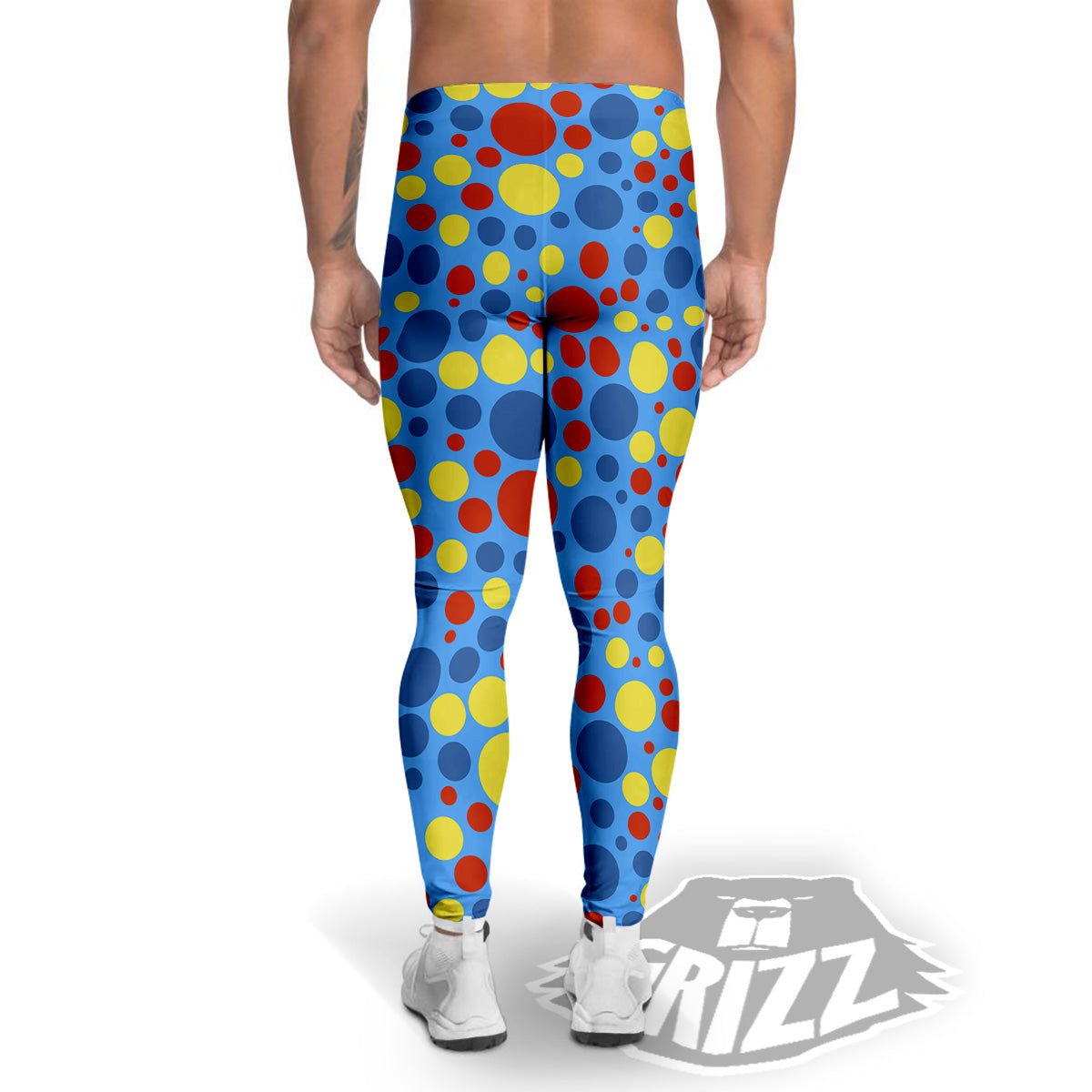 Autism Awareness Dots Color Print Pattern Men's Leggings-grizzshop