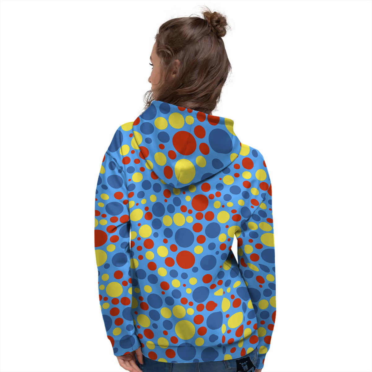 Autism Awareness Dots Color Print Pattern Women's Hoodie-grizzshop