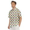 Autism Awareness Heart Print Pattern Men's Short Sleeve Shirts-grizzshop