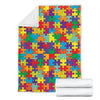 Autism Awareness Merchandise Pattern Print Blanket-grizzshop