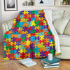 Autism Awareness Merchandise Pattern Print Blanket-grizzshop