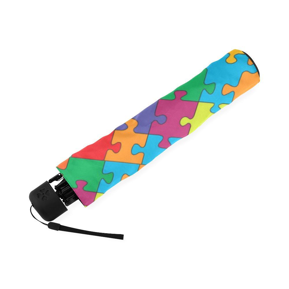 Autism Awareness Merchandise Pattern Print Foldable Umbrella-grizzshop