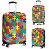 Autism Awareness Merchandise Pattern Print Luggage Cover Protector-grizzshop