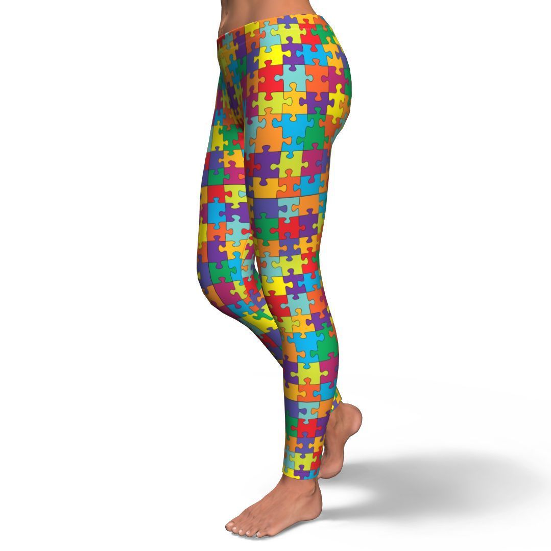 Autism Awareness Merchandise Pattern Print Pattern Women Leggings-grizzshop